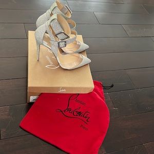 Christian Louboutin Silver Multimiss Glitter Sparkle Clear Pvc